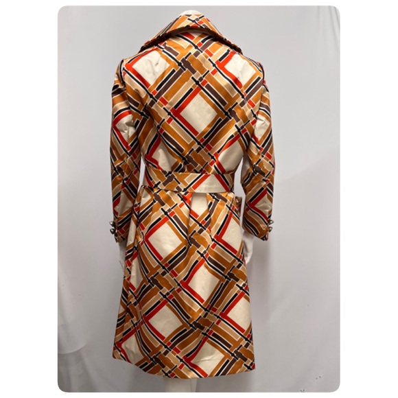 ❤️SOLD❤️ Vintage 1960's Count Romi Coat Neiman Marcus Mod Printed With Belt 6 8 - Picture 3 of 8